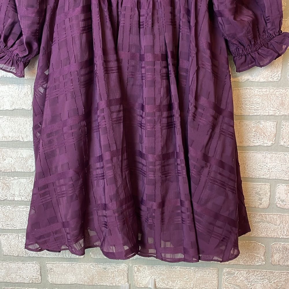 Storia Monochromatic Plaid Baby Doll
Mini Dress size S Purple - Picture 6 of 10
